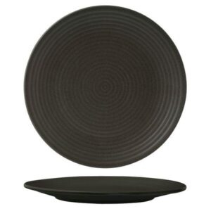 Round Plate Coupe Ribbed, ZUMA CHARCOAL, 310mm (Box of 3)