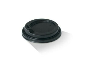 Plastic SIPPER Lid BLACK For Paper Cup *80mm Top* (1000/CTN)