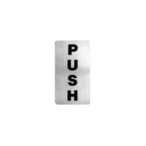 Wall/Door Sign S/S, PUSH, 60x110mm