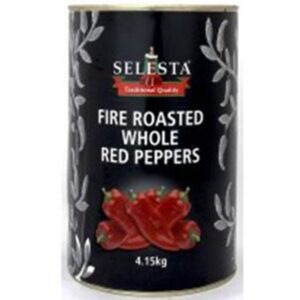 Fire Roasted WHOLE Red Peppers 4.15kg, SELESTA