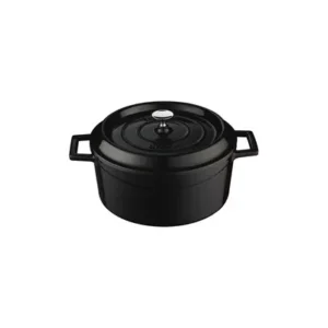 Cast Iron Round Casserole, LAVA BLACK, 240mm/4.5Lt