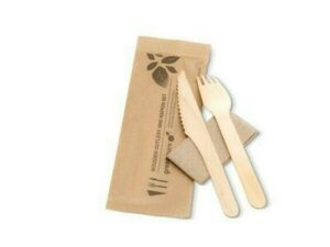 Wooden Cutlery Set (Fork/Knife/Nap) (400/CTN)