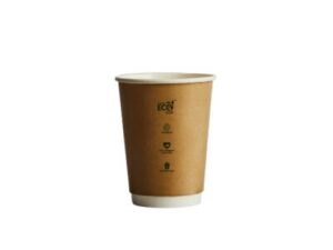Paper Cup D/W TRULY ECO, 8oz BROWN *80mm Top* (500/CTN)