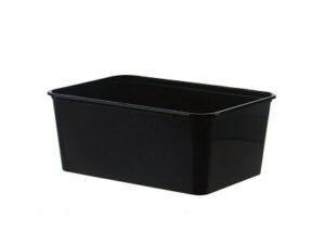 Plastic Rectangle Container 1000ml, BLACK (500/CTN)