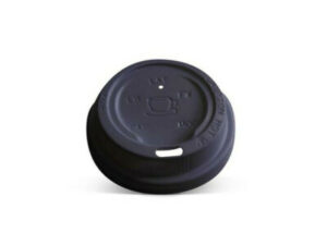 Plastic TRAVEL Lid BLACK For Paper Cup *80mm Top* (1000/CTN)
