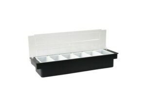 Condiment Dispenser BLACK, 6 COMP.