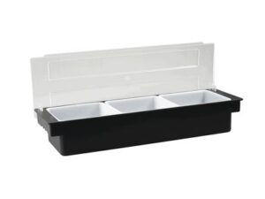 Condiment Dispenser BLACK, 3 COMP.