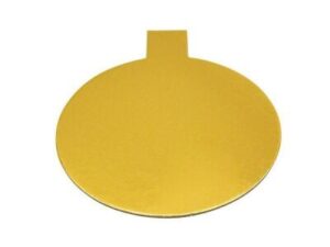 Single Serve Tab Boards Gold, ROUND 80mm (50/PCK)