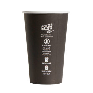 Paper Cup S/W TRULY ECO, 16oz BLACK *90mm Top* (1000/CTN)