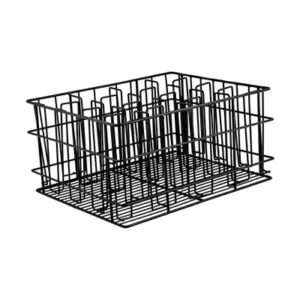 Glass Basket 16 Compartment BLACK PVC, 430x355x215mm