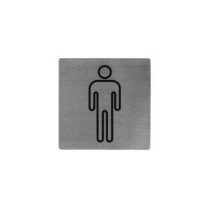 Wall/Door Sign S/S, MALE, 130x130mm