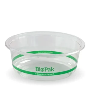 Clear WIDE BioBowl 600ml BIOPAK (600/CTN)