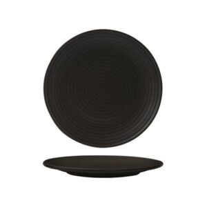 Round Plate Coupe Ribbed, ZUMA CHARCOAL, 210mm (Box of 6)