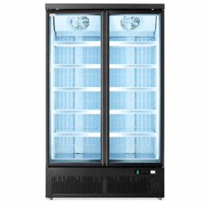 THERMASTER Supermarket Freezer Glass 2 Door 930Lt BLACK