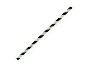 Paper Straw Regular, BLACK STRIPE (2500/CTN)