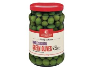 Sicilian Whole Green Olives 1.65kg, SANDHURST