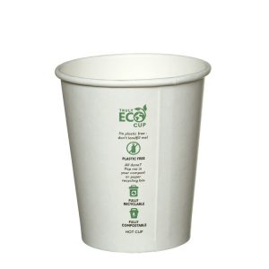 Paper Cup S/W TRULY ECO, 8oz WHITE *80mm Top* (1000/CTN)