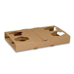 Corrugated Cardboard Carry Tray, 4 CUP (100/CTN)