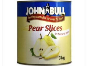 Pears Sliced In Juice 3kg, JOHN BULL