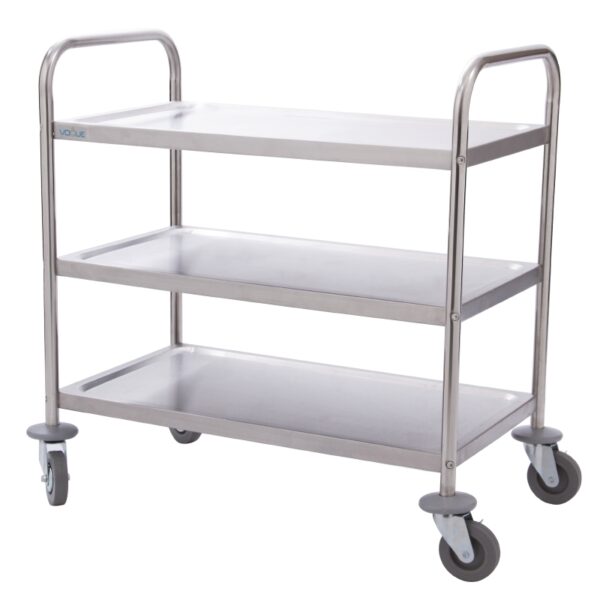 Stainless Steel 3 Tier Clearing Trolley (2 Sizes)