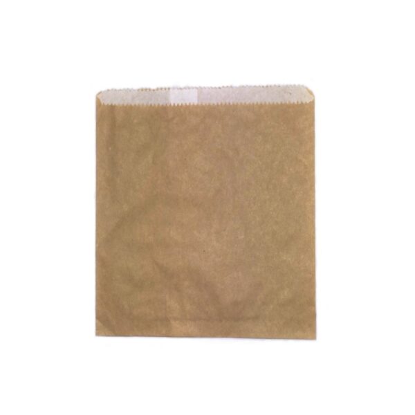 Greaseproof Lined Paper Bags Brown 1/2 SQUARE (500/Pack)