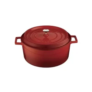 Cast Iron Round Casserole, LAVA RED, 280mm/6.7Lt