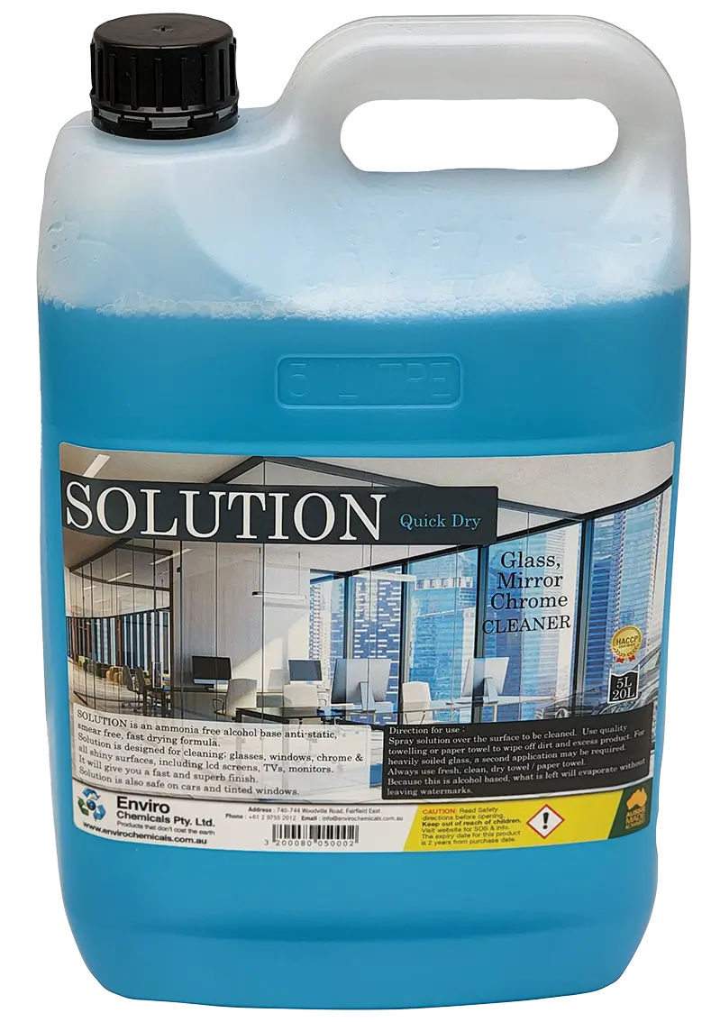 Glass & Mirror Cleaner 5Lt, SOLUTION