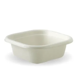 BioCane Square Takeaway Base 280ml WHITE BIOPAK (600/CTN)