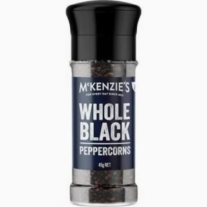 Black Pepper Grinder 45gm, MCKENZIES (6/PCK)