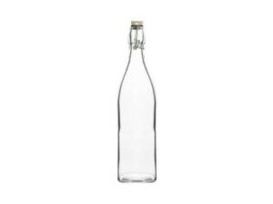 Glass Bottle SQUARE, 1Lt CLEAR (Box of 12)