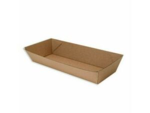 Brown Kraft Corrugated Hot Dog Tray (600/CTN)
