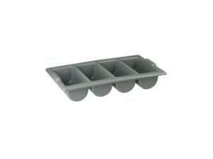 Cutlery Box 4 Compartment, GREY PLASTIC