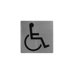 Wall/Door Sign S/S, DISABLED, 130x130mm