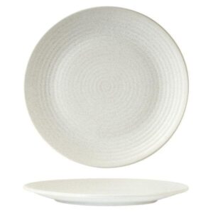 Round Plate Coupe Ribbed, ZUMA FROST, 310mm (Box of 3)