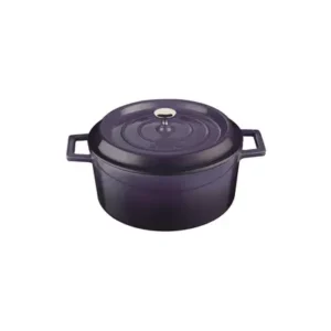 Cast Iron Round Casserole, LAVA PURPLE, 280mm/6.7Lt