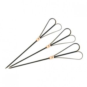 Bamboo Skewer HEART BLACK 120mm (100/Pack)