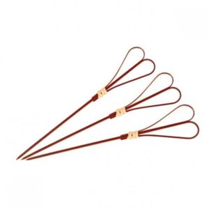 Bamboo Skewer HEART RED 120mm (100/Pack)