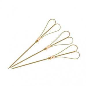 Bamboo Skewer HEART NATURAL 120mm (100/Pack)