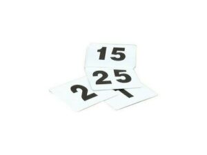 Table Number SMALL, SET 1-25, BLK ON WHT