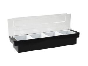 Condiment Dispenser BLACK, 4 COMP.