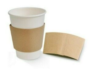 Kraft Cup Sleeve For Paper Cup S/W *80mm Top* BIOPAK (1000/CTN)