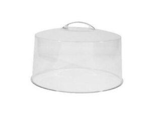 Cake Cover Acrylic w/ Chrome Handle 300x150mm
