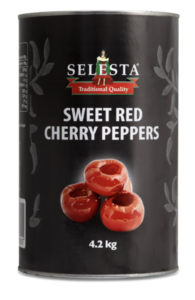 Sweet Red Cherry Peppers 4.2kg, SELESTA