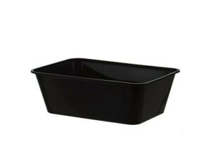 Plastic Rectangle Container 750ml, BLACK (500/CTN)