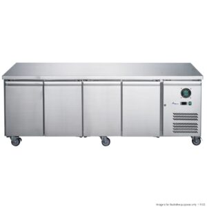 FED-X Bench Fridge Stainless Steel 4 Door 553Lt
