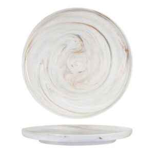 Round Plate, LUZERNE MARBLE, 330mm (Box of 2)