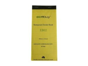 Restaurant Docket Book DUPLICATE COPY (10/PCK)