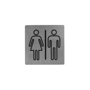 Wall/Door Sign S/S, FEMALE/MALE, 130x130mm