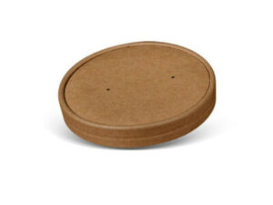 Paper Lid For 26-32oz Brown Kraft Soup Bowl (500/CTN)