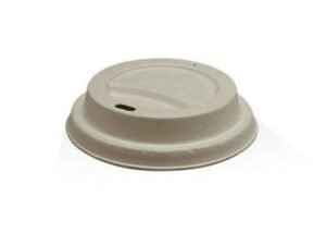 Sugarcane TRAVEL Lid NATURAL For Paper Cup *90mm Top* (1000/CTN)